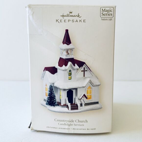 Hallmark Keepsake Ornament Countryside Church Ornament MAGIC Series NO LIGHT - Picture 5 of 9